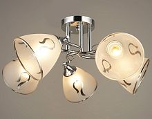 Люстра потолочная пятирожковая Мелодия Света Е27 Хром картинка 